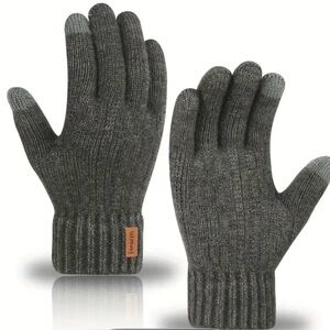 NEW ALPACA Wool & Cashmere Touch Screen Gloves Knit Stretch Phone Winter Warm
